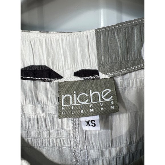 Niche Nilgun Derman Floral Mini Dress Women XS Gray Tie Boho Hippie Cottagecore - Picture 3 of 7